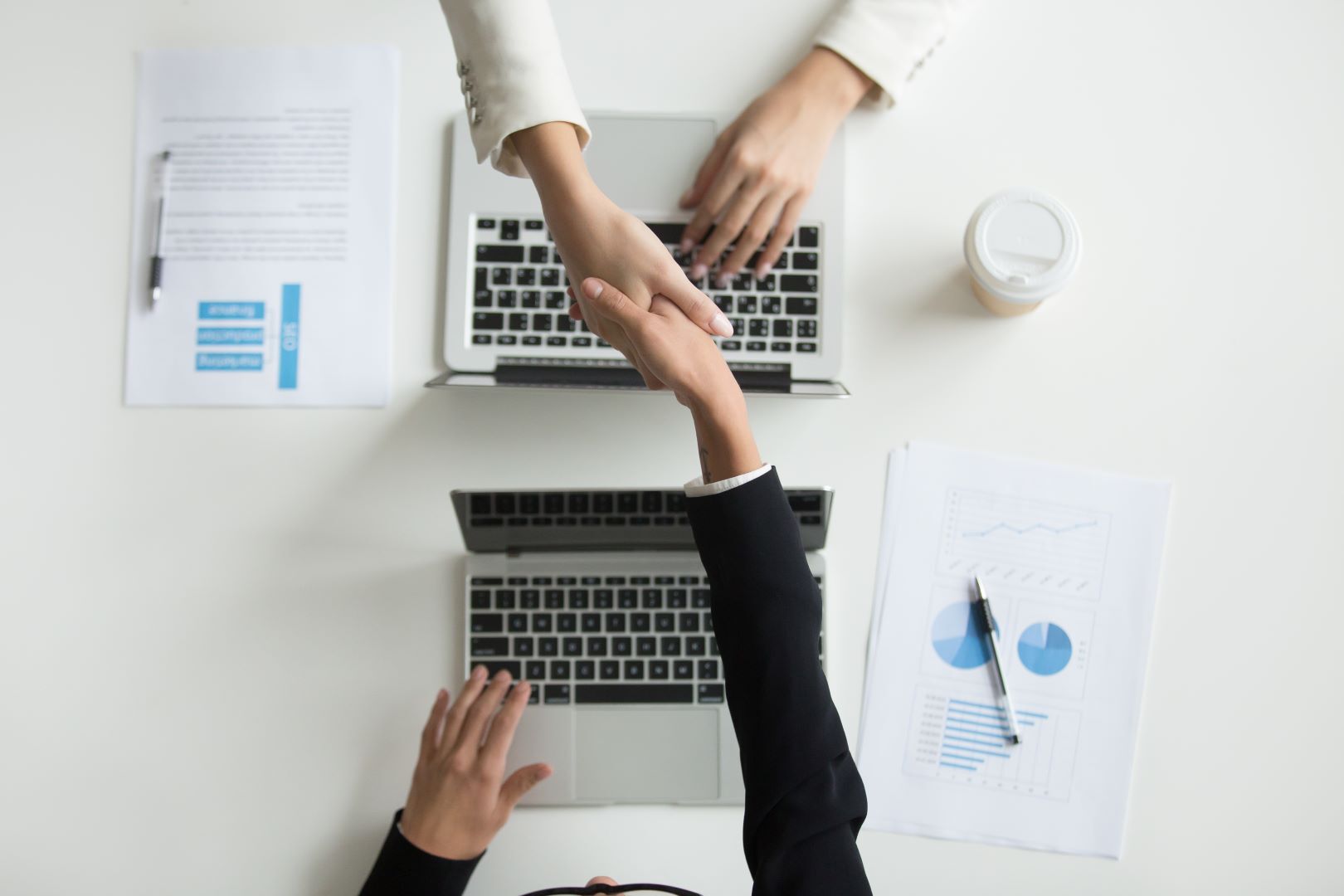 sharing hands across screens